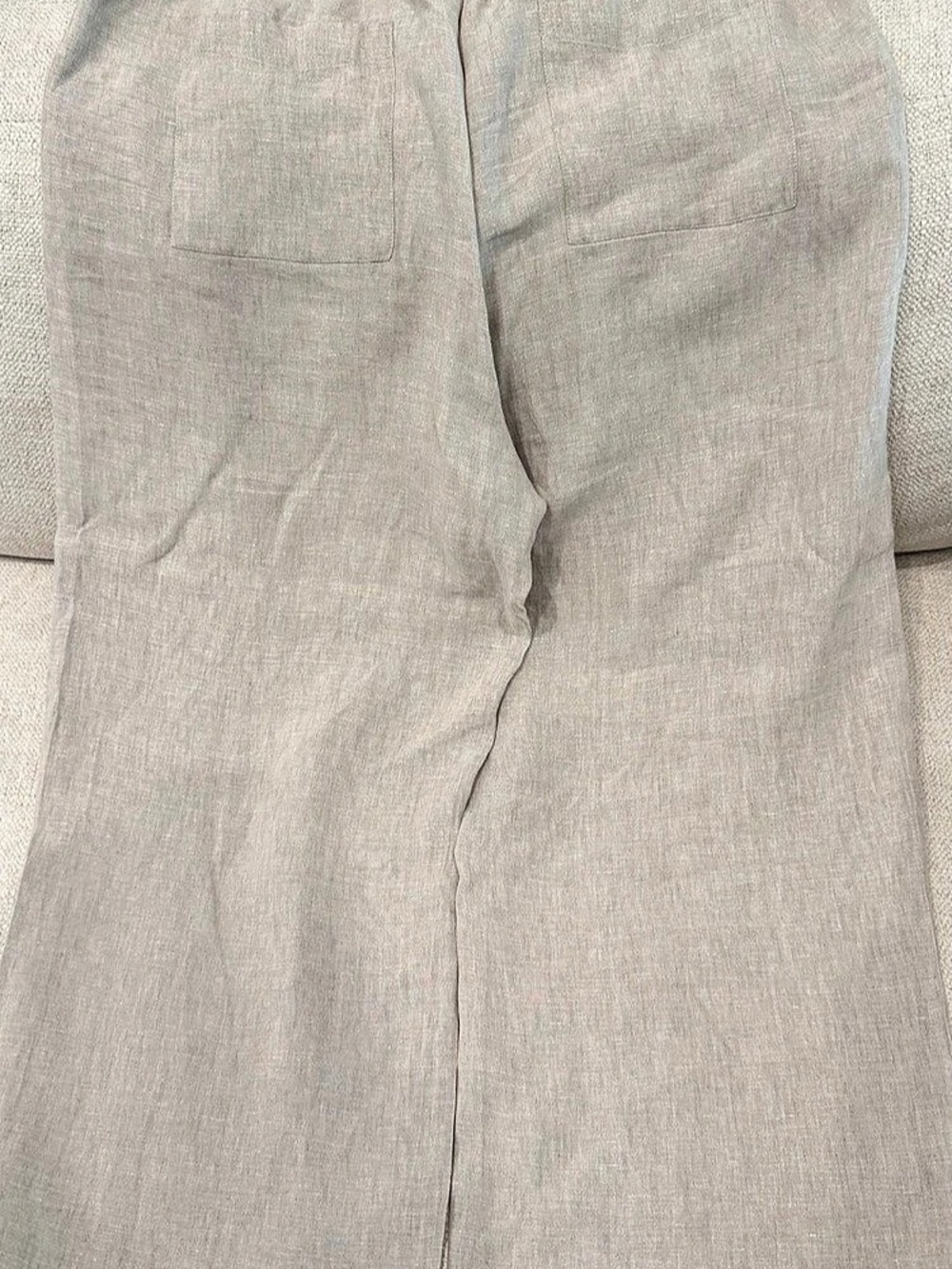 J.Crew Linen Drawstring Pant Wide Leg in Beige Size -XL